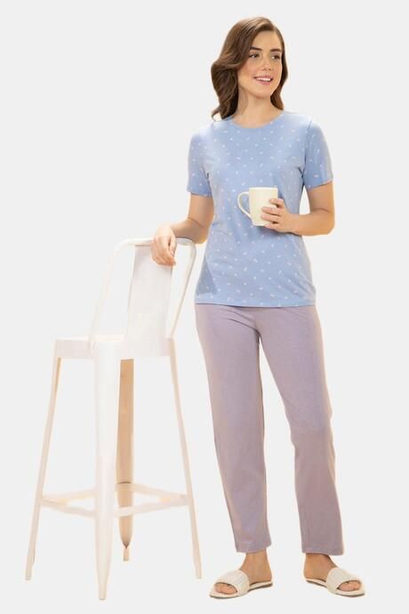 Amante Full Length Pyjama Bottom - Purple Ash — image 5